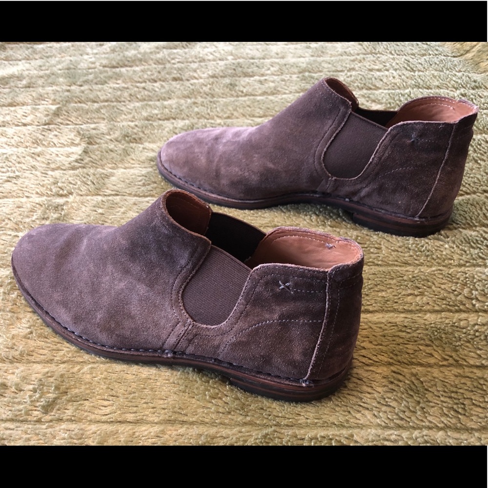 Trask Allison Suede Chelsea Booties in Olive